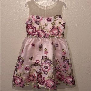 Little Girl’s Pink Floral Dress